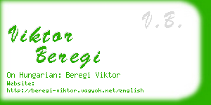 viktor beregi business card